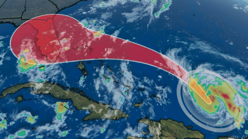 Hurricane Dorian projection